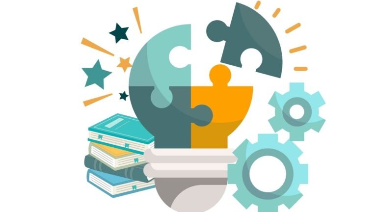 Resources Hub resources, light bulb, puzzle, books, gears, stars